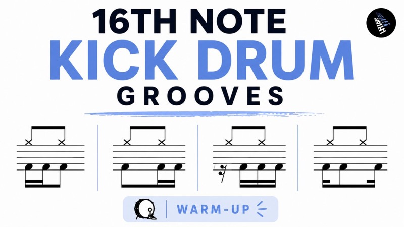 Practica grooves de bombo en semicorcheas – Sesión de calentamiento