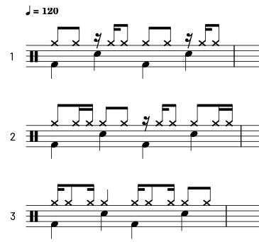 Grooves con hi-hat sincopado