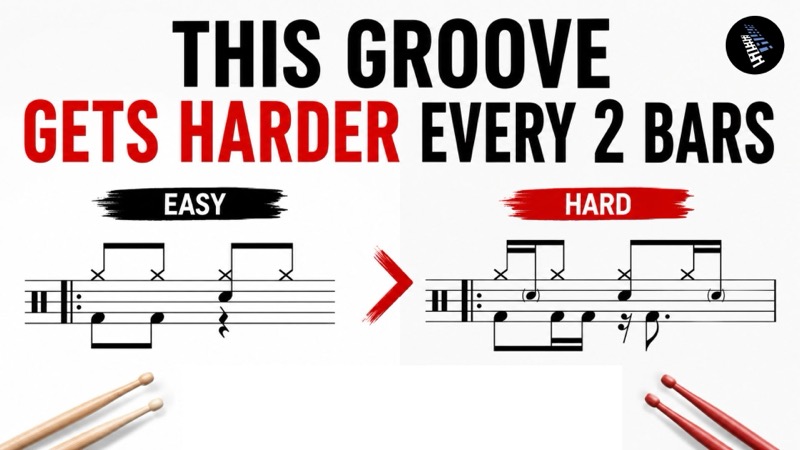 Este groove se vuelve más difícil cada 2 compases