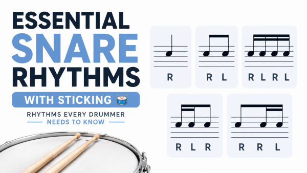 Essential Snare Rhythms With Sticking 🥁