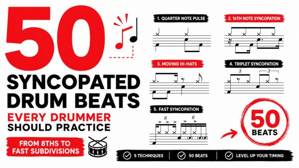 50 Syncopated Drum Beats Every Drummer Should Practice - From 8ths to Fast Subdivisions 🥁