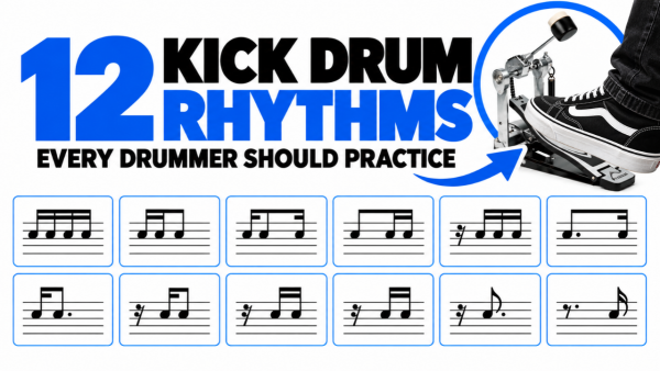 12 Rhythms On The Kick Drum - Drum notation Workout 🥁